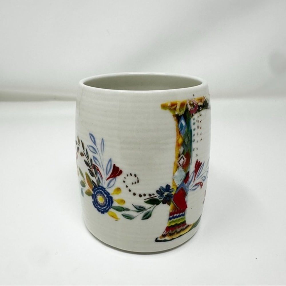 Anthropologie Petal Palette Monogram "D" Floral Mug - Picture 3 of 10